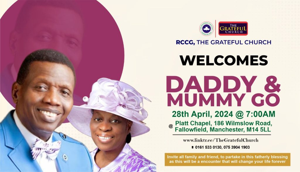Daddy GO visits RCCG, The Grateful Church